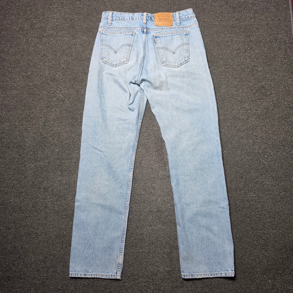 Vintage Levis 505 Orange Tab Jeans Blue Mens 34x32 Regular Fit Straight Leg